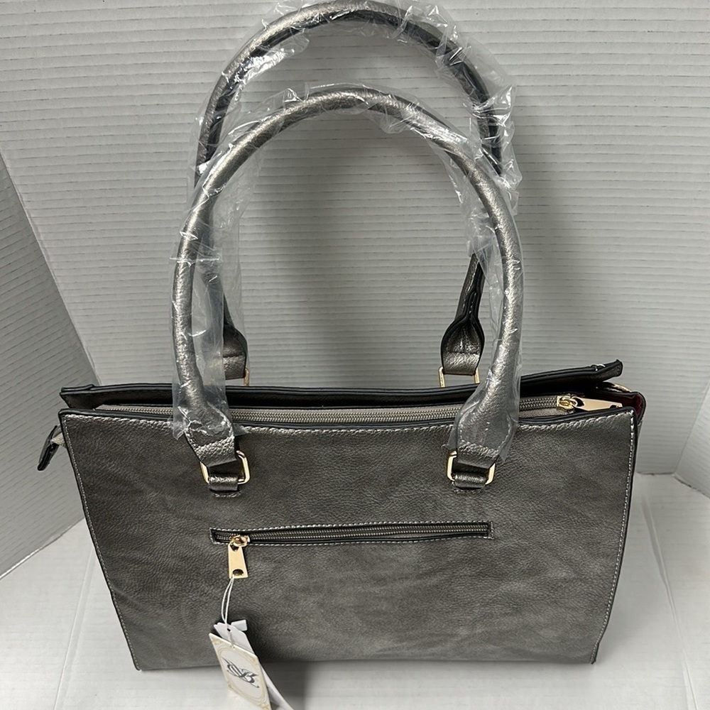 BG Fashion Pewter handbag NEW - Picture 4 of 6
